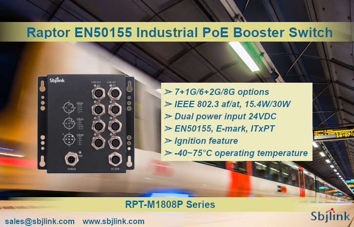 New Raptor Rail/Bus PoE Switch